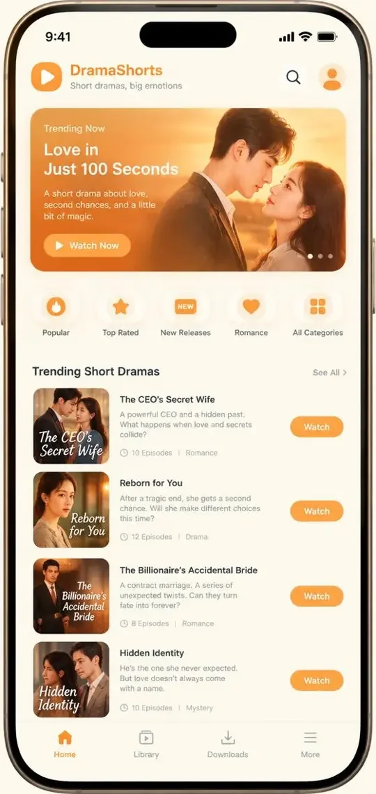 做暖视频 APP 界面展示